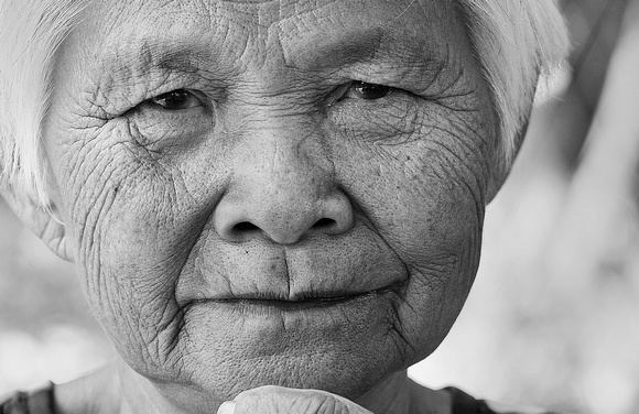Thai Woman with Lined Face